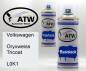 Preview: Volkswagen, Oryxweiss Tricoat, L0K1: 400ml Sprühdose + 400ml Klarlack - Set, von ATW Autoteile West.